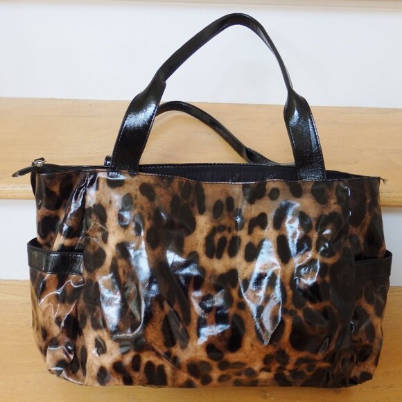 ALMOST NEW/NEVER WORN: Large Leopard Handbag/Tote | NY & Co | zip close - Picture 2 of 8